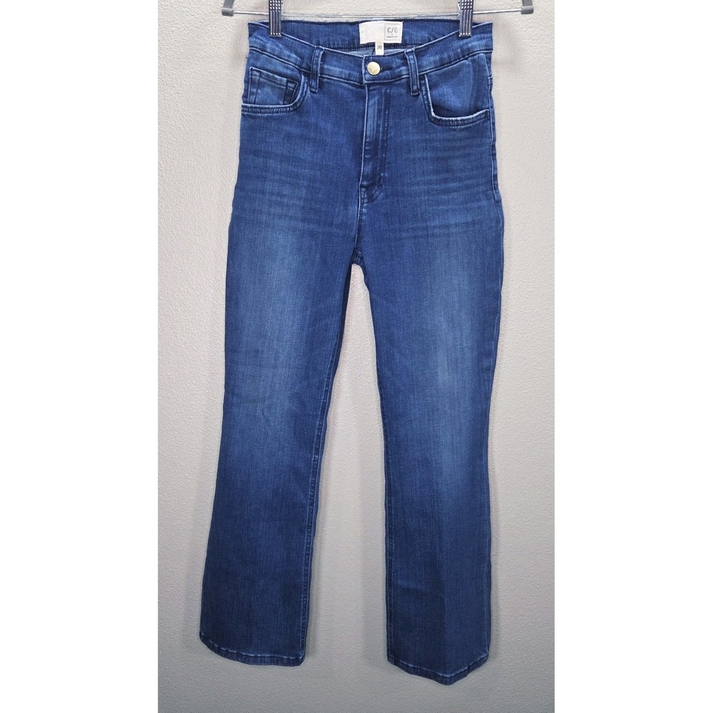 CURRENT/ELLIOTT C/E High Rise Straight Leg Jeans Size 26‎ Medium Wash